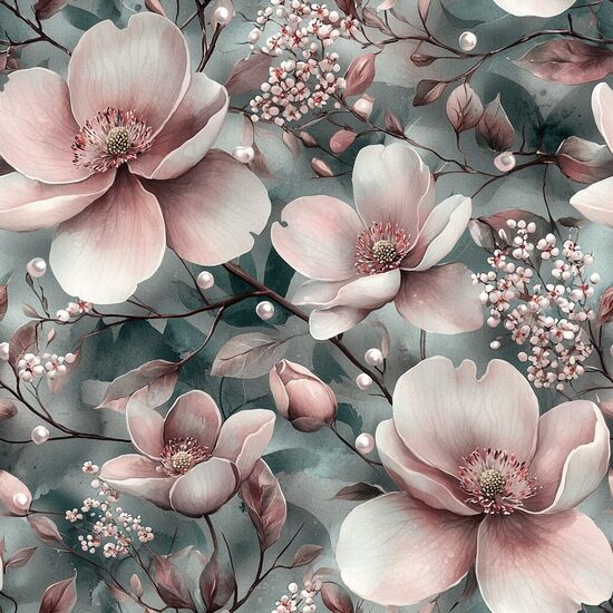 Zaļganrozā magnolijas  - kokvilnas cilpiņtrikotāža, priekšpasūtījums 
